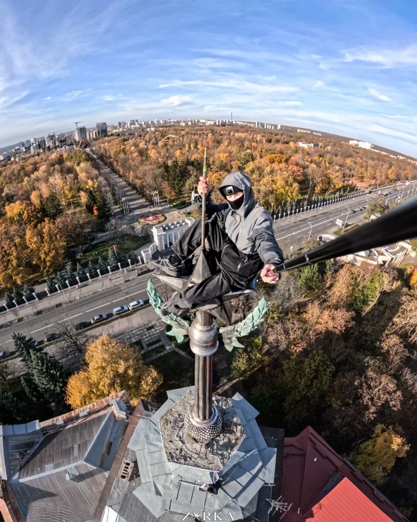 руфер поднялся на звезду в Харькове