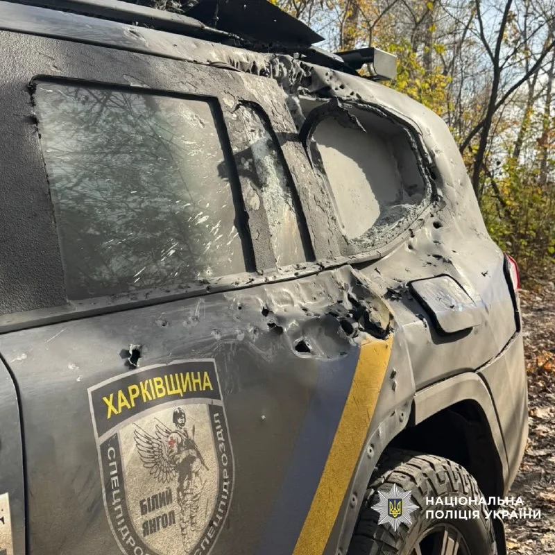 удар по авто полиции на Харьковщине