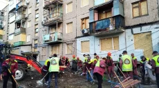 Обстрел Слободского района: коммунальщики устраняют последствия разрушений